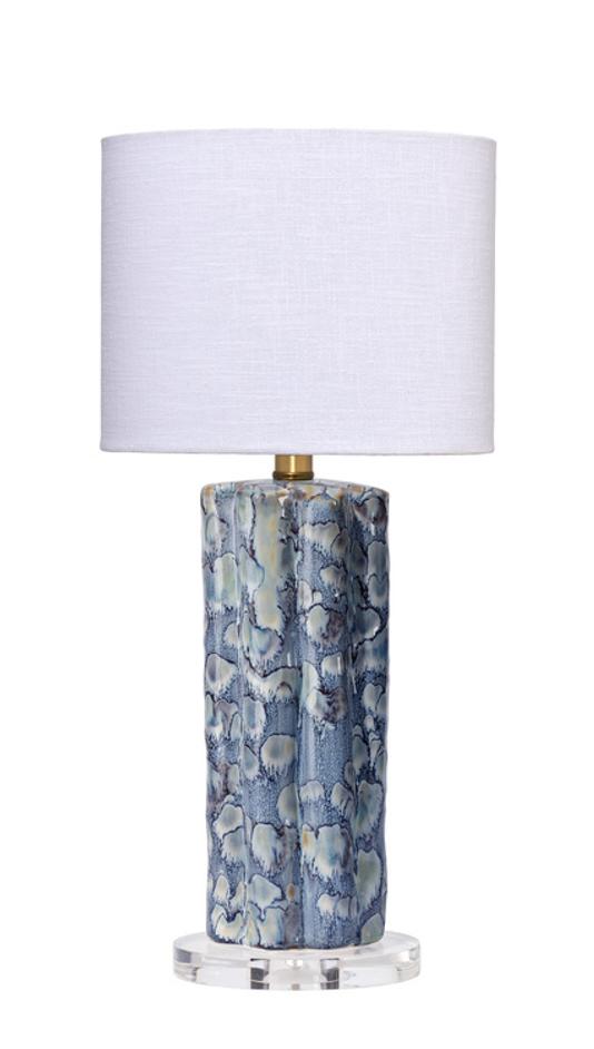 Flurry Ceramic Small Table Lamp with Linen Shade  by Jamie Young