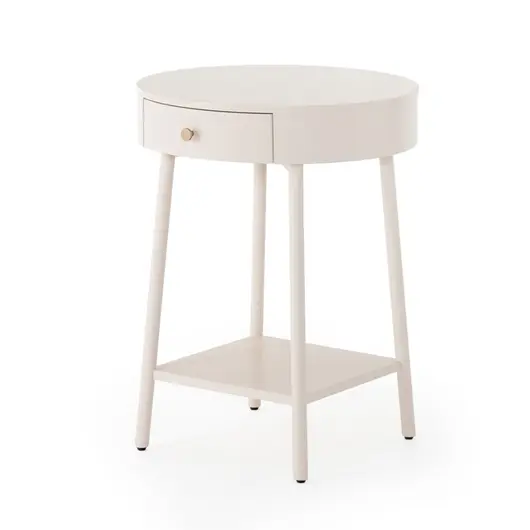 Van Nightstand In Matte Alabaster by FOUR HANDS