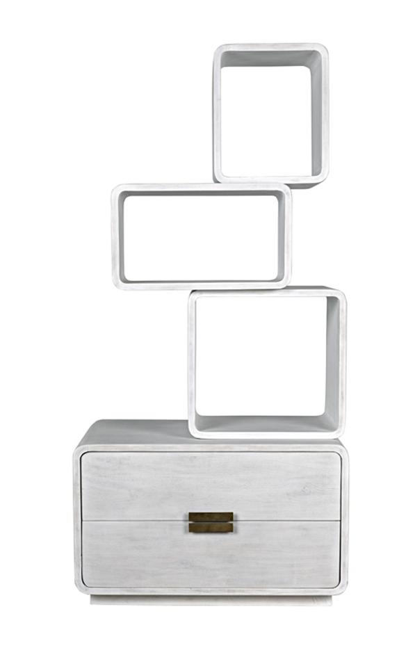 Belini Bookcase, White Wash by Noir Furniture