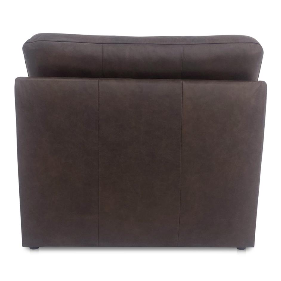 Thurlow Slipper Chair Espresso Brown Leather by Moes Home