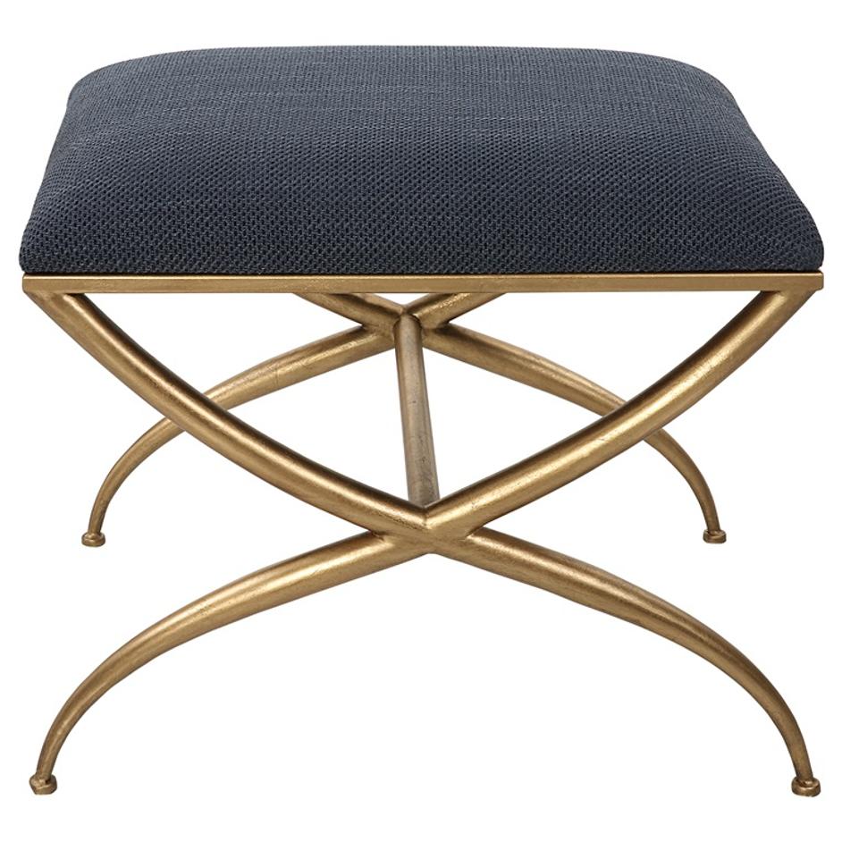 Crossing Small Navy Bench by Uttermost