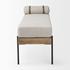 Colburne Cream Fabric w/Brown Wood Bench by Mercana