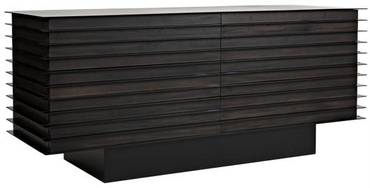Elevation Sideboard, Ebony Walnut with Steel by Noir Furniture