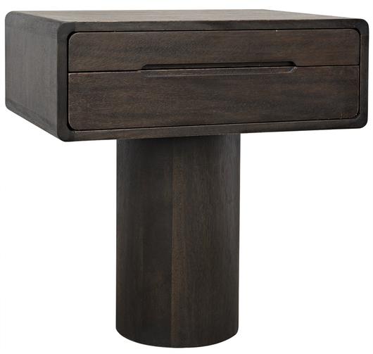 Langford Side Table, Ebony Walnut by Noir Furniture