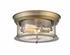Sonna 2 Light Flush Mount in Heritage Brass Finish by Z-Lite