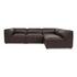 Form Signature Modular Sectional Espresso Brown Leather by Moes Home