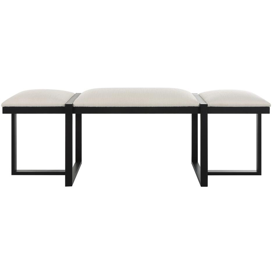Triple Cloud Modern Upholstered Bench by Uttermost