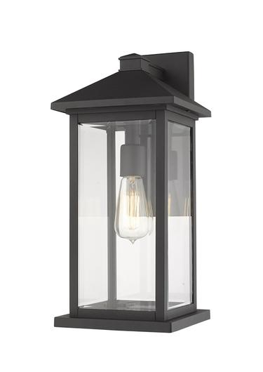 Portland 1 Light Outdoor Wall Sconce in Black Finish by Z-Lite