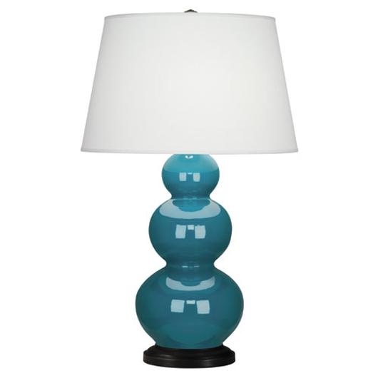 Peacock Triple Gourd Table Lamp by Robert Abbey