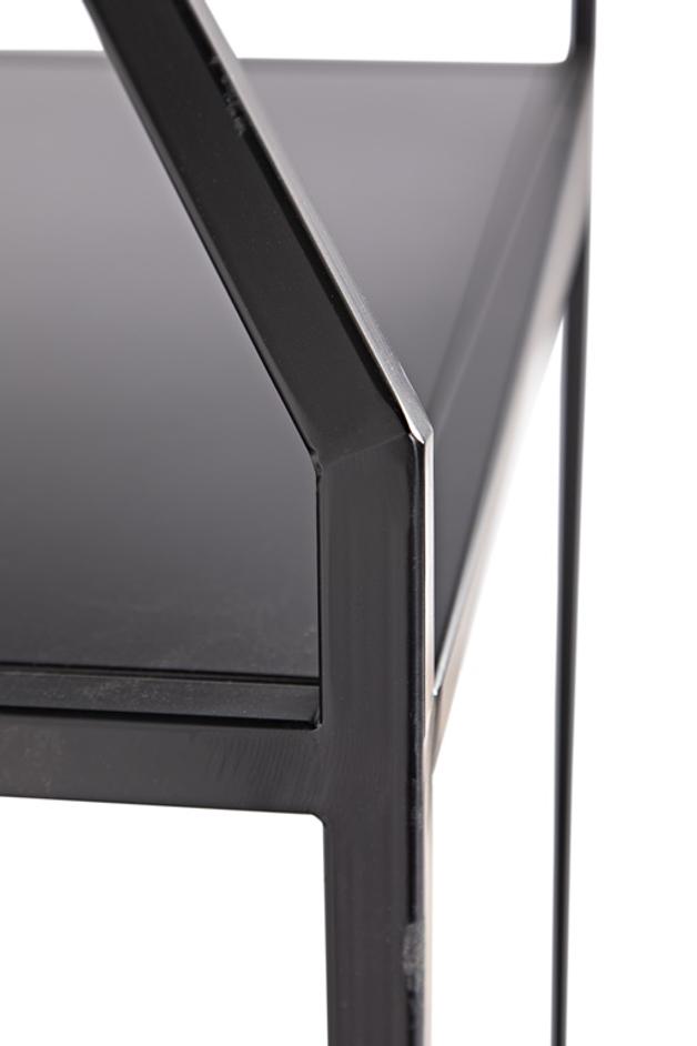 Downtown A Industrial Steel Bookcase in Matte Black by Noir Furniture