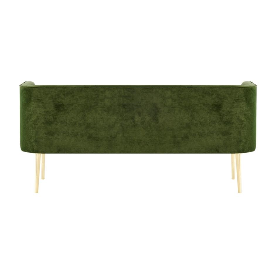 Marsha KD Velvet Bench, Dainty Green by New Pacific Direct