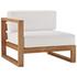 Sunbury Outdoor Patio Teak Wood 3-Piece Sectional Sofa Set In Natural White by Modway Furniture