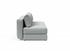 OSVALD FULL SOFABED in MELANGE GREY FABRIC WITH Black steel LEGS 538 by INNOVATION USA
