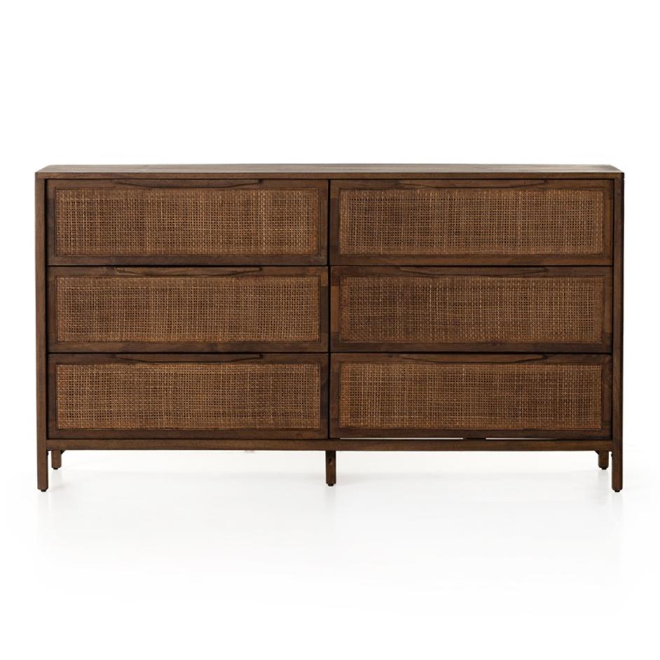 Sydney 6 Drawer Dresser In Brown Wash by FOUR HANDS
