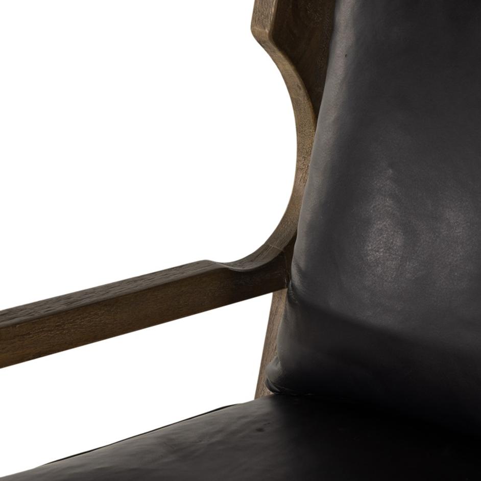Lennon Chair In Heirloom Black by FOUR HANDS