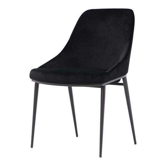 SEDONA DINING CHAIR SHADOWED BLACK VELVET-M2 by Moes Home
