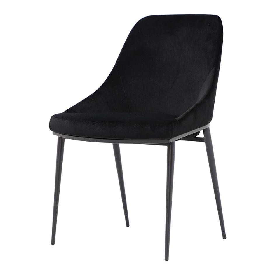 SEDONA DINING CHAIR SHADOWED BLACK VELVET-M2 by Moes Home