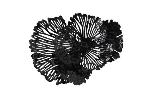Flower Wall Art, Smallall, Black, Metal by PHILLIPS COLLECTION