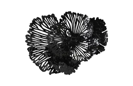 Flower Wall Art, Smallall, Black, Metal by PHILLIPS COLLECTION