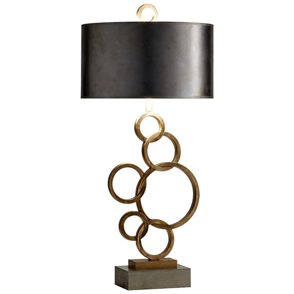 Cercles Table Lamp in Silver and Gold by Cyan Design
