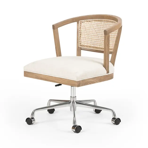 Alexa Desk Chair In Light Honey Oak by FOUR HANDS