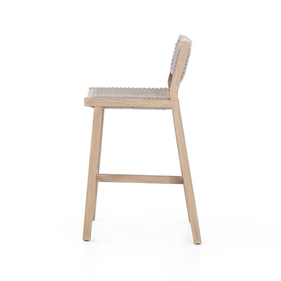 Delano Outdoor Bar Stool-Washed Brown by FOUR HANDS