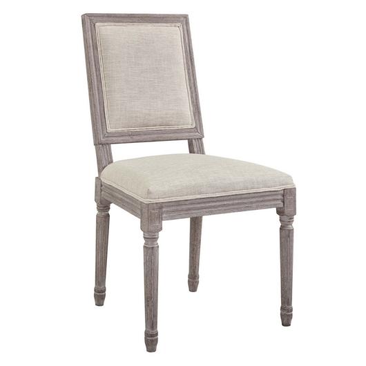 Reece Vintage French Upholstered Fabric Dining Side Chair In Beige by Modway Furniture