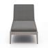 Sherwood Outdoor Chaise Lounge In Grey/Charcoal by FOUR HANDS