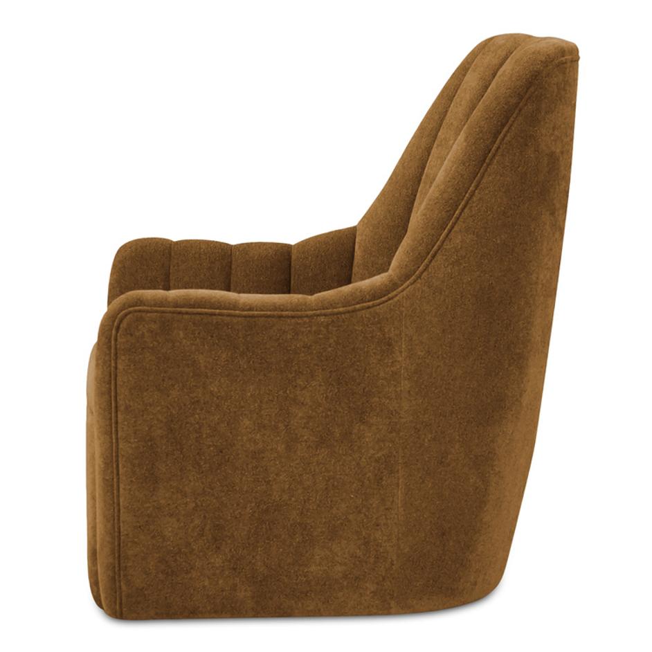 Bowie Swivel Chair Ochre Brown by Moes Home