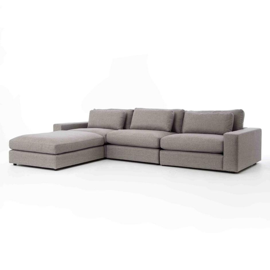 Bloor Sectional Raf in Chess Pewter by FOUR HANDS