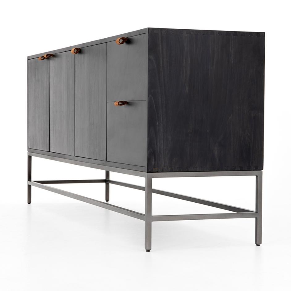 Trey Sideboard in Black Wash Poplar by FOUR HANDS