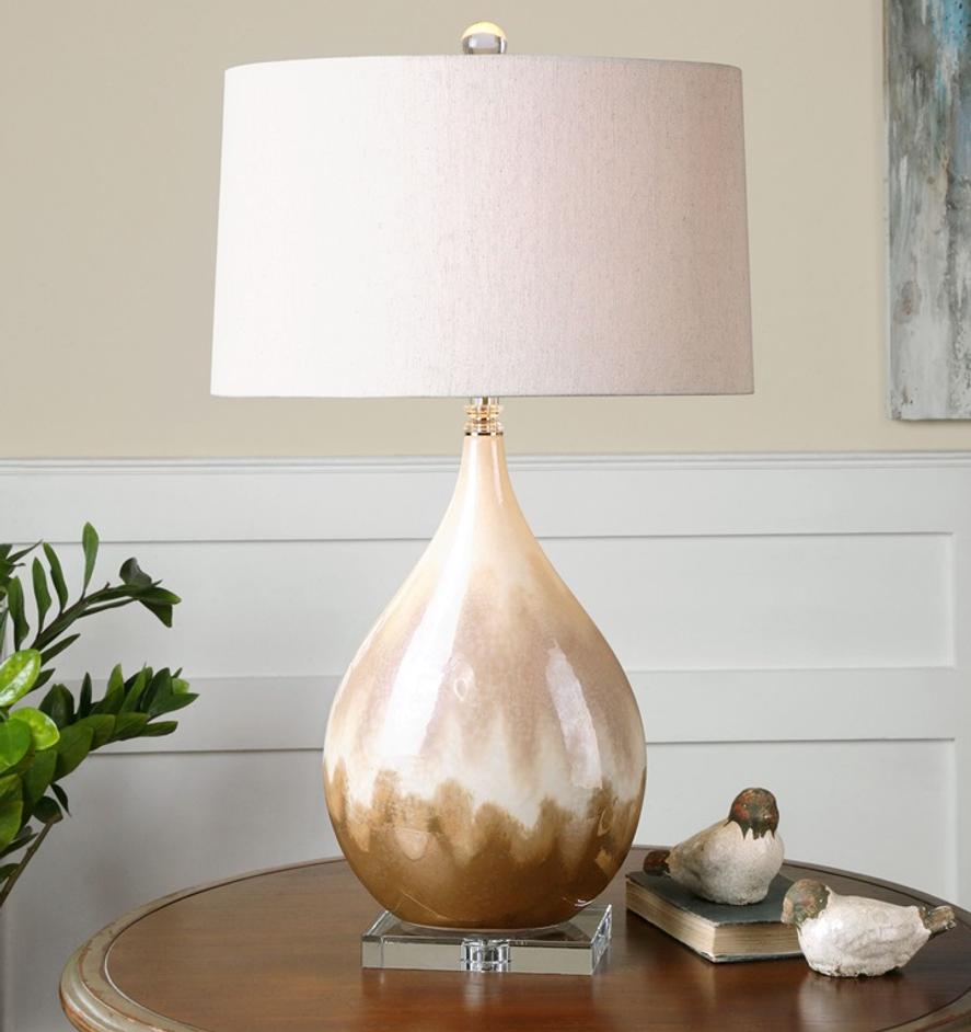 Flavian Glazed Ceramic Lamp by Uttermost