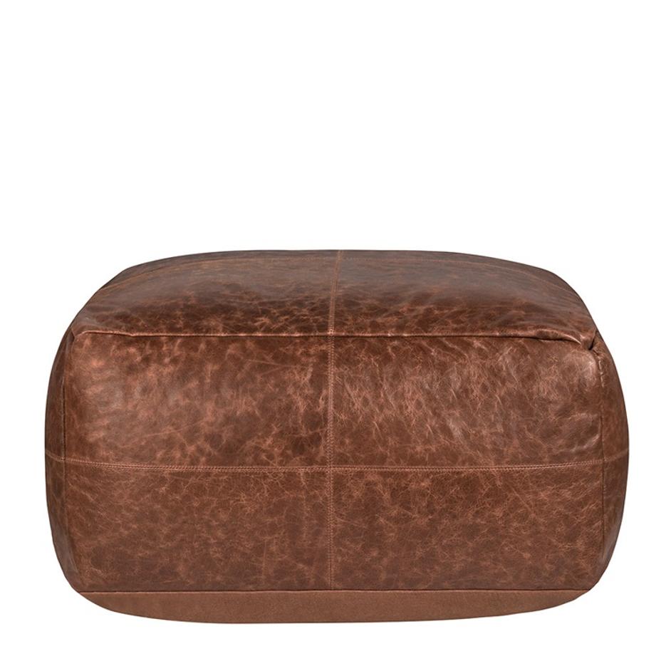 Leather Pouf by Classic Home
