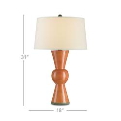 Upbeat Orange Table Lamp In Orange by Currey & Company