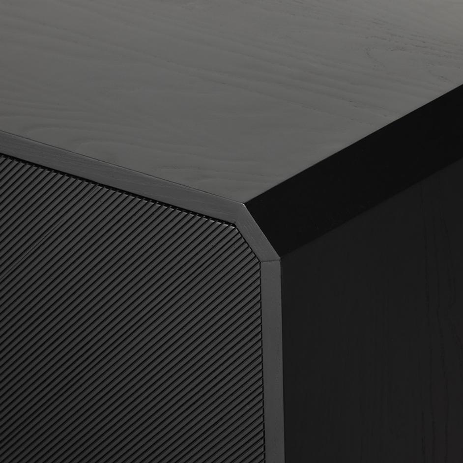 Caspian Media Console In Black Ash by FOUR HANDS