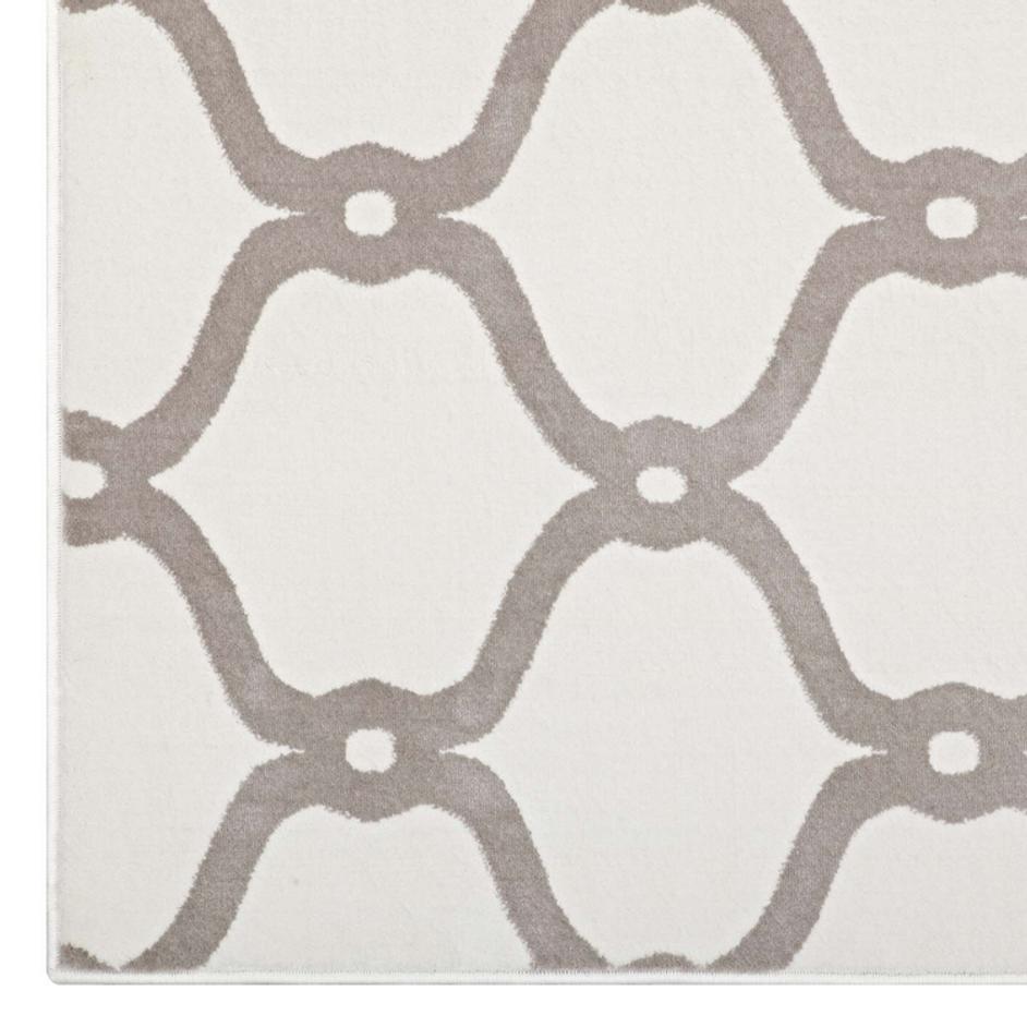 Barrett Chain Link Transitional Trellis 8X10 Area Rug In Beige And Ivory by Modway Furniture