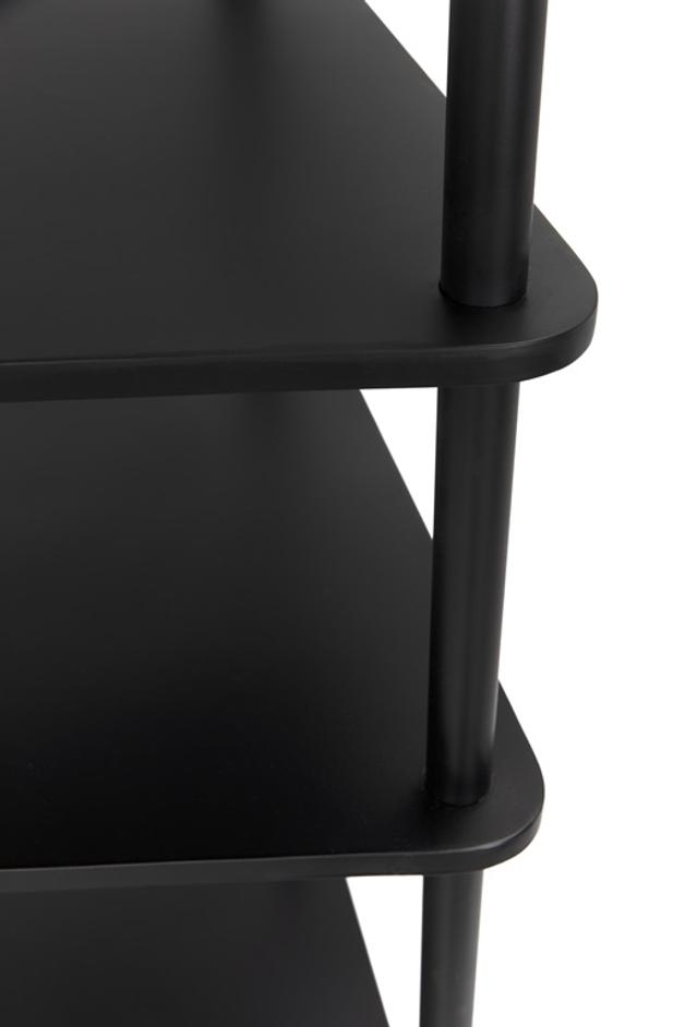 Everest Industrial Steel Bookcase in Matte Black by Noir Furniture