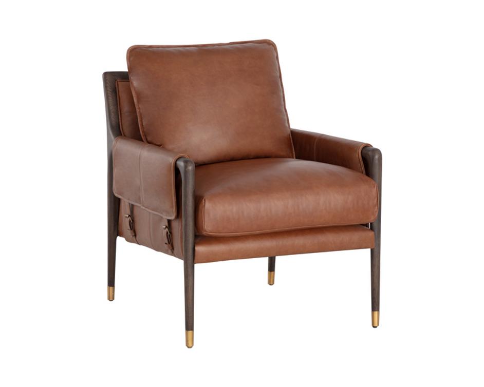 MAUTI ARMCHAIR - BROWN - SHALIMAR TOBACCO LEATHER by Sunpan