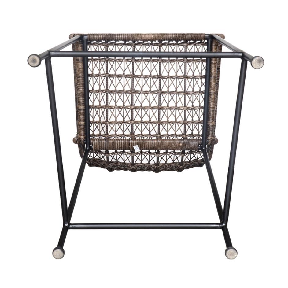 Bandera Outdoor Woven Counter Stool-Grey by FOUR HANDS