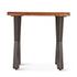 Brisbane 26" Sheesham Wood and Iron Side Table, Natural by Home Trends & Design