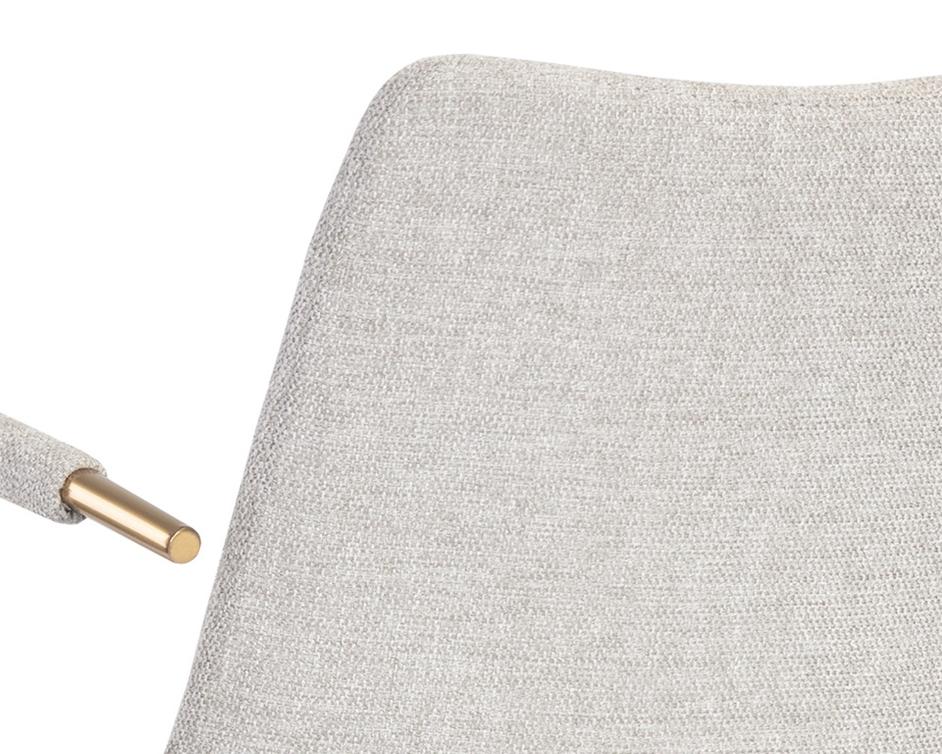 Andres Swivel Dining Armchair - Belfast Heather Grey by Sunpan