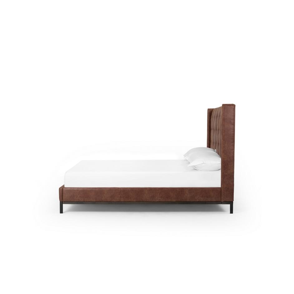 Newhall King Bed 55" in Tobacco by FOUR HANDS