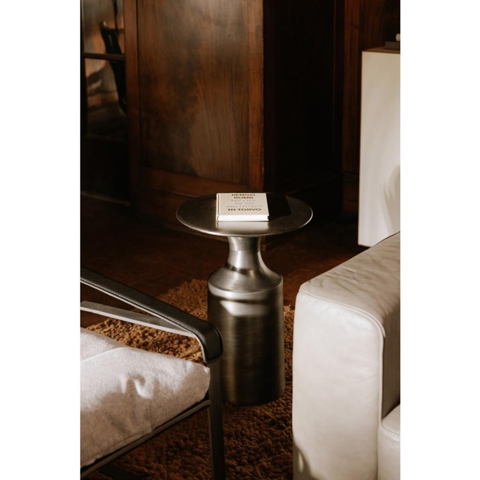 RASSA POLISHED ZINC ACCENT TABLE by Moes Home