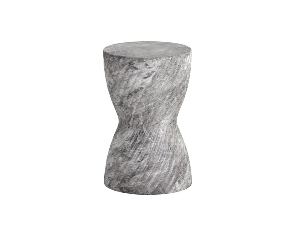 Cara End Table - Marble Look - Grey by Sunpan