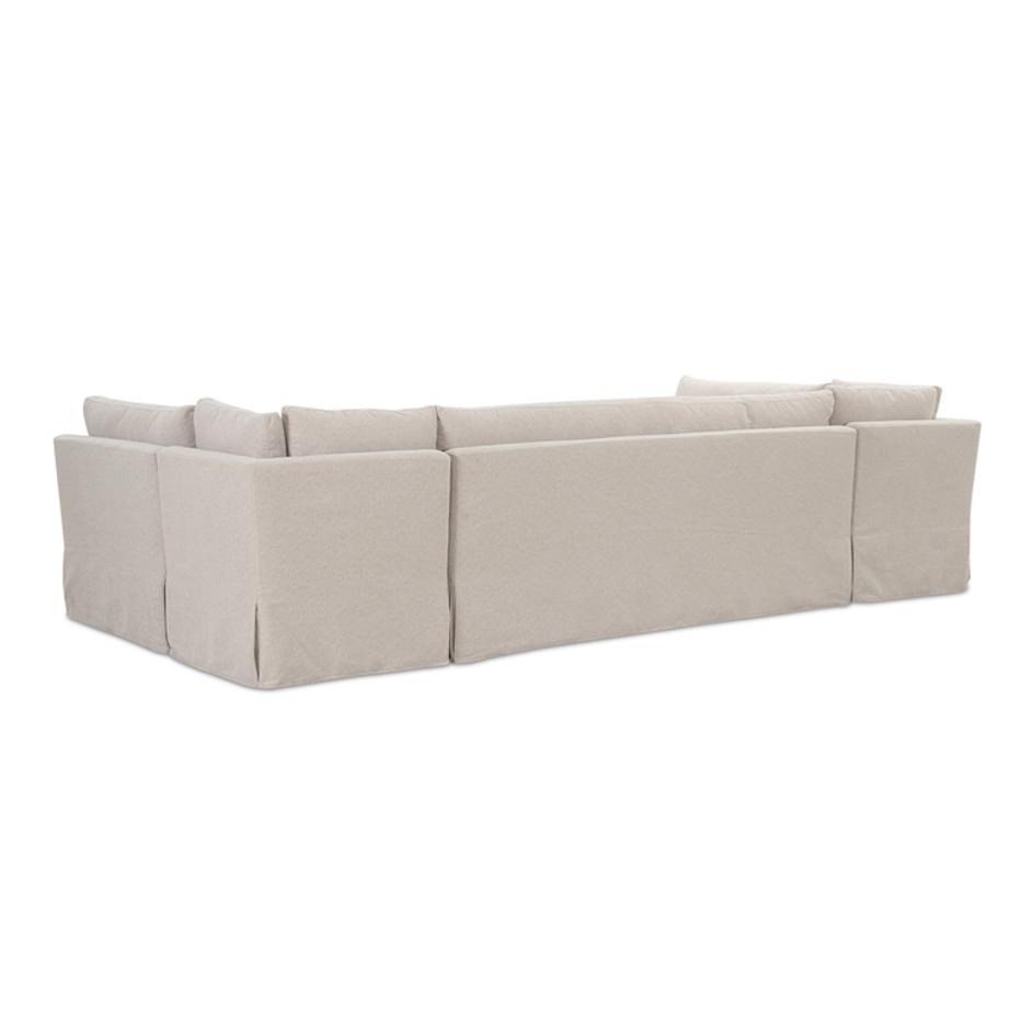 Fable Slipcover Dining Banquette U-Shape Beige 129In by Moes Home