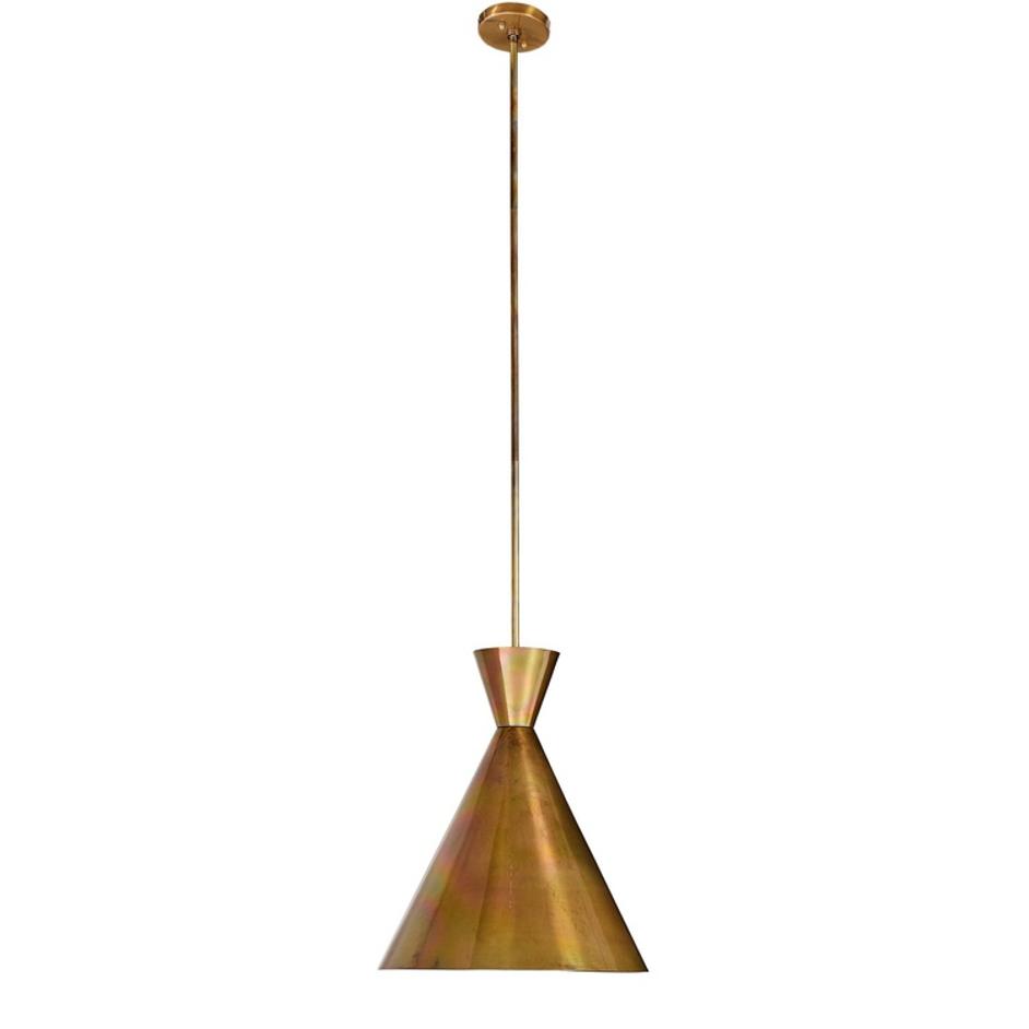 Clement Pendant In Burnt Brass-Black Cord by Four Hands