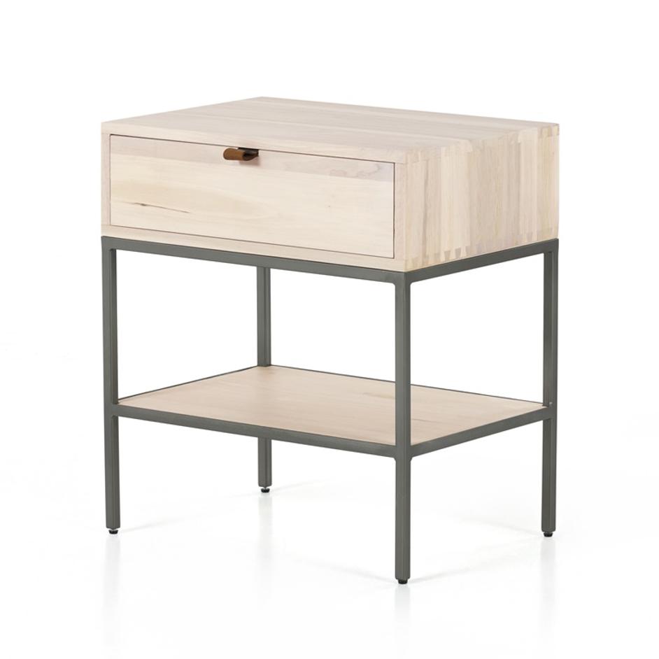 Trey Nightstand In Dove Poplar by FOUR HANDS