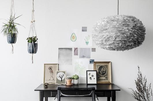 Eos XL Plug-In Pendant in Grey with Black Cord by UMAGE