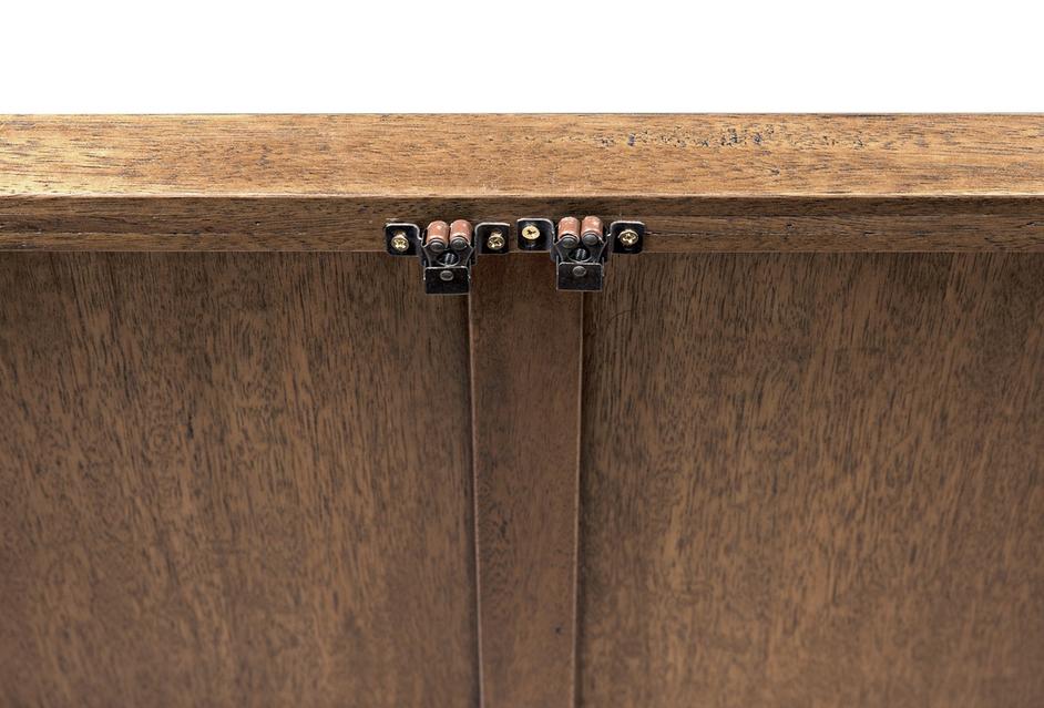 Collins Hutch in Dark Walnut with Glass Accents by Noir Furniture