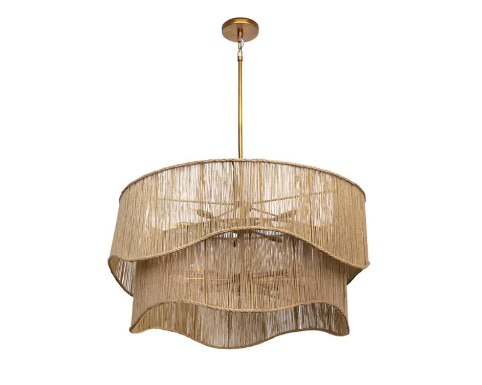 RHINE CHANDELIER - NATURAL JUTE by Sunpan